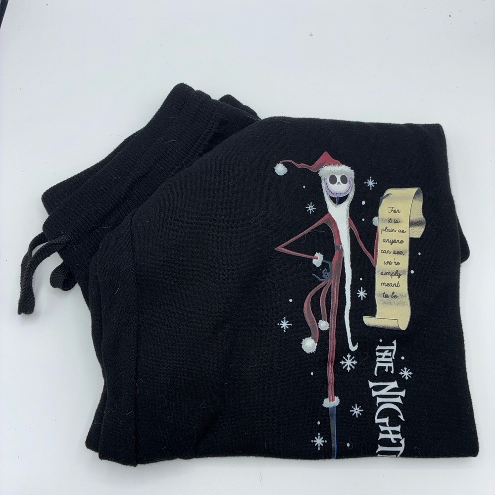 Nightmare Before Christmas Jack Skellington Santa Lounge Pants Mens L